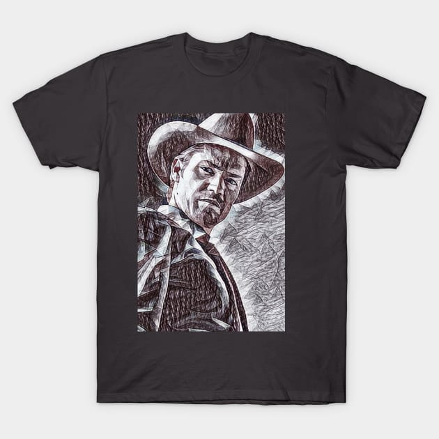 JUSTIFIED - Timothy Olyphant T-Shirt by Naumovski